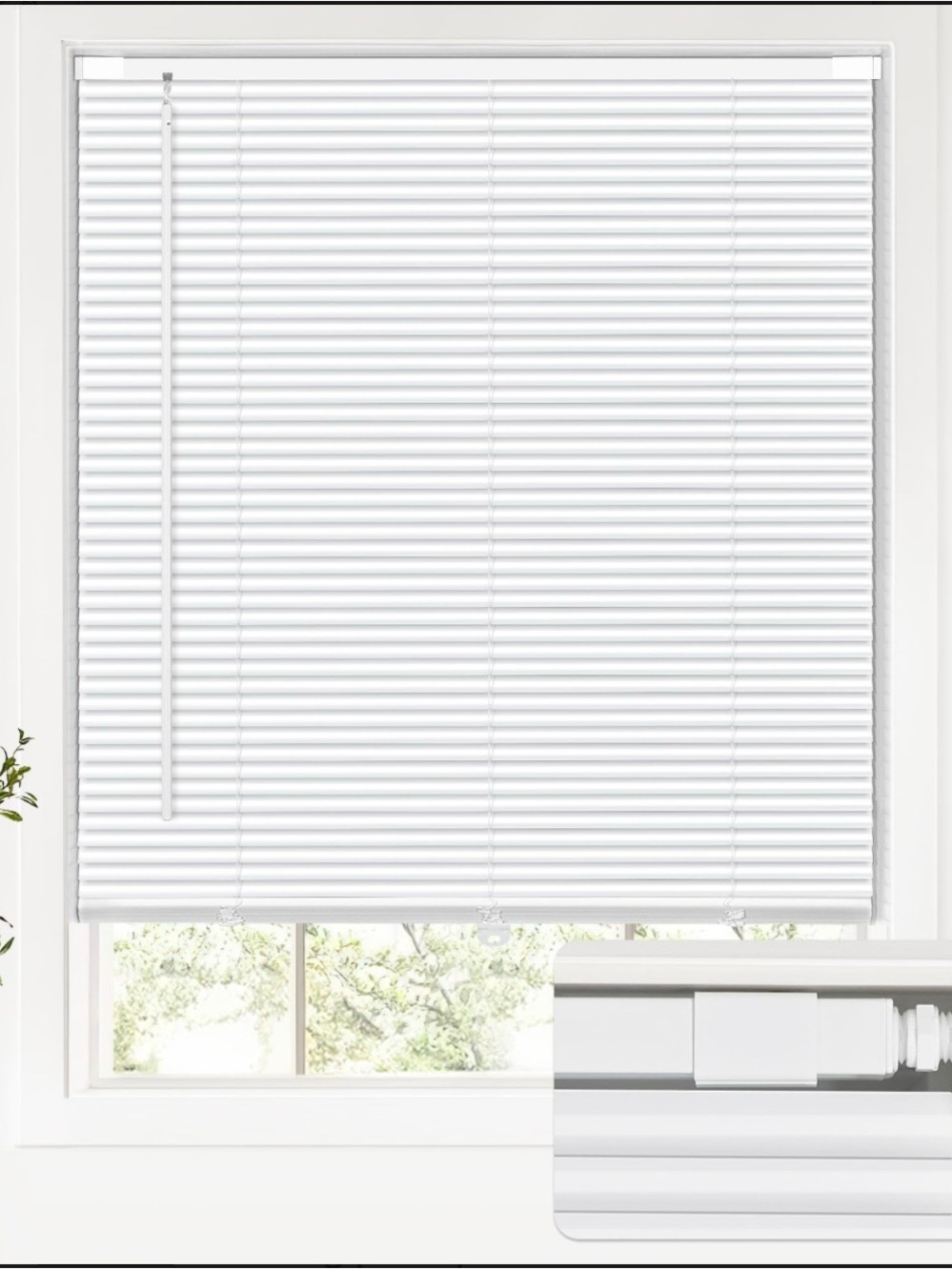 LazBlinds Classic White Horizontal Window Blinds 29x36